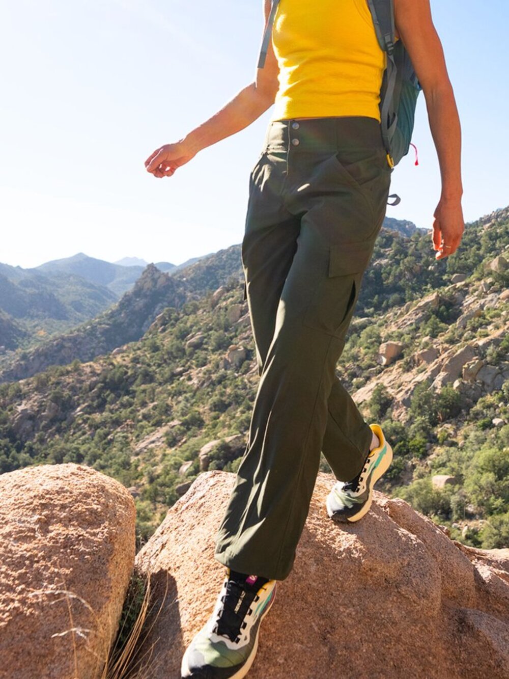 Title Nine Recycled Clamber Cargo Hiking Outdoor Pants Gray Women's 8 / M $120